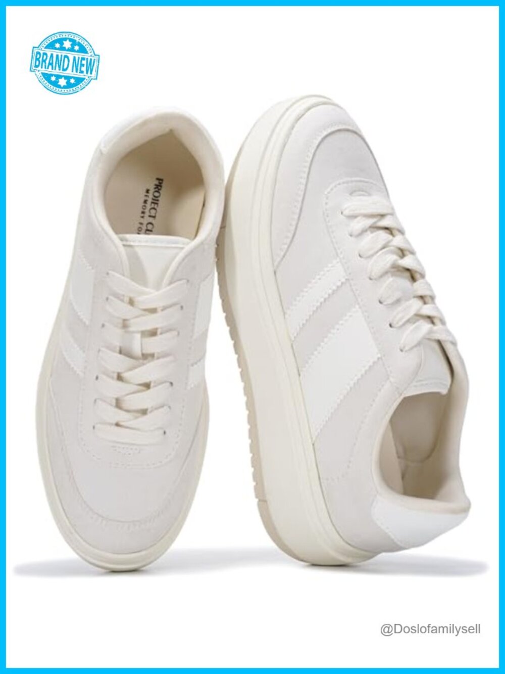 Women's Platform Sneakers Lace-Up Comfortable Cushioned Athletic Shoes